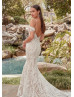 Detachable Sleeves Ivory Lace Tulle Bohemian Wedding Dress
